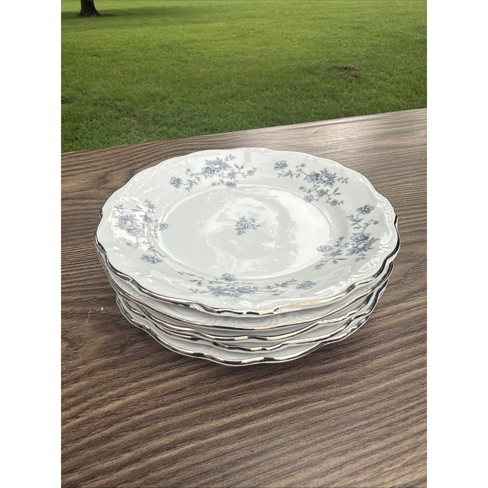 Johann Haviland Blue Garland • Bread Plate 6-1/4" ~5 Pc Set~ Germany Replacement